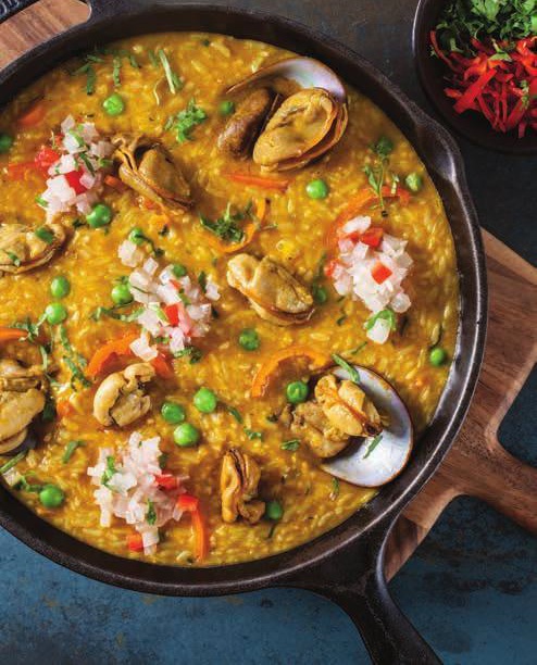 Arroz con choros al estilo criollo