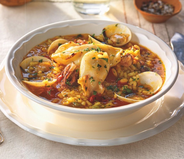 Arroz de chipirones y chirlas