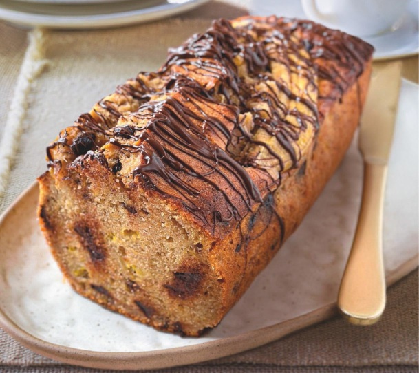 Banana bread con chocolate negro