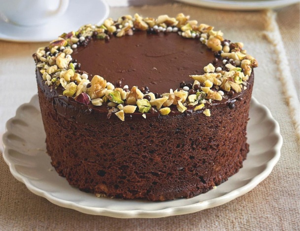 Bizcocho de chocolate con frutos secos