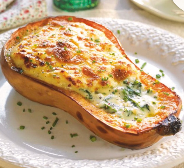 Calabaza asada rellena