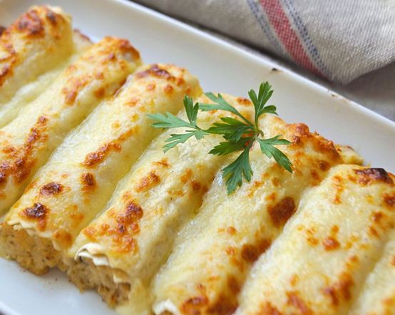 Canelones de Pollo al Estilo Rossini