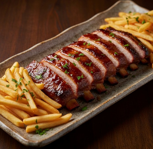 Costillas de cerdo a la BBQ caseras al horno