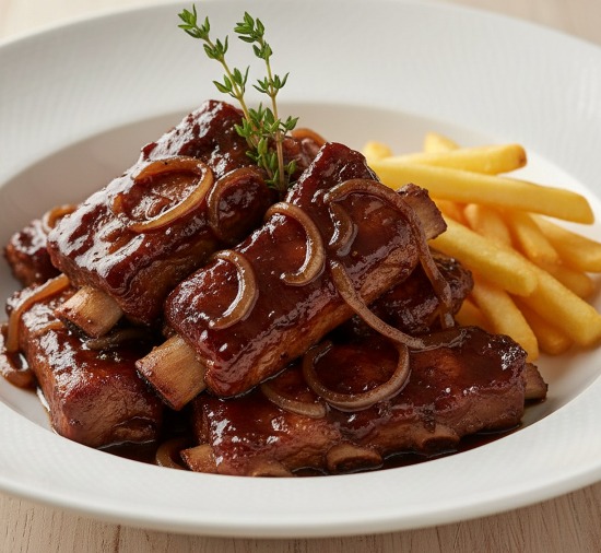 Costillas de cerdo en salsa casera