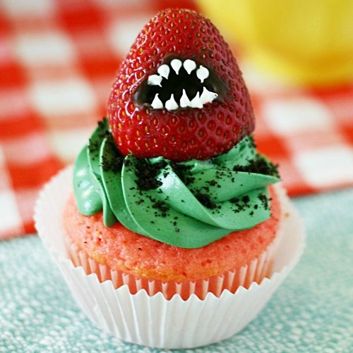 Cupcakes de Monstruos de Fresa