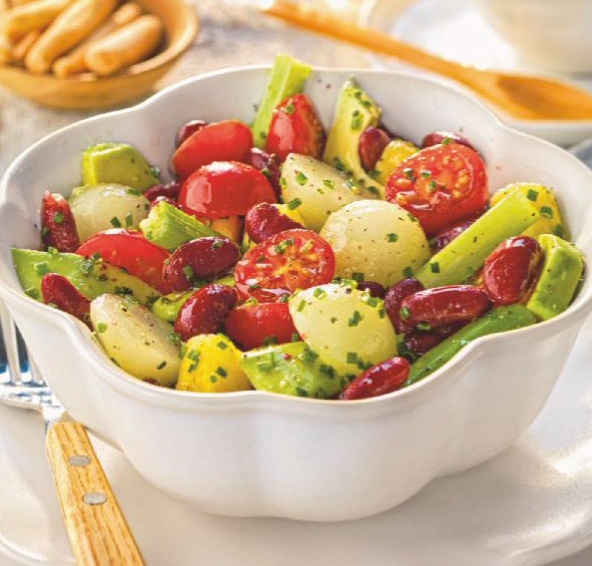 Ensalada de alubias rojas con frutas