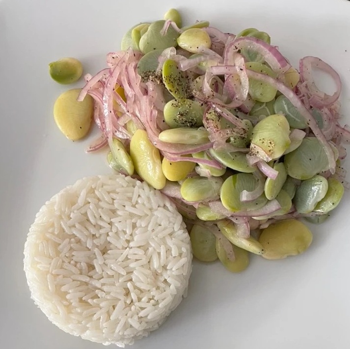 Ensalada de pallares verdes