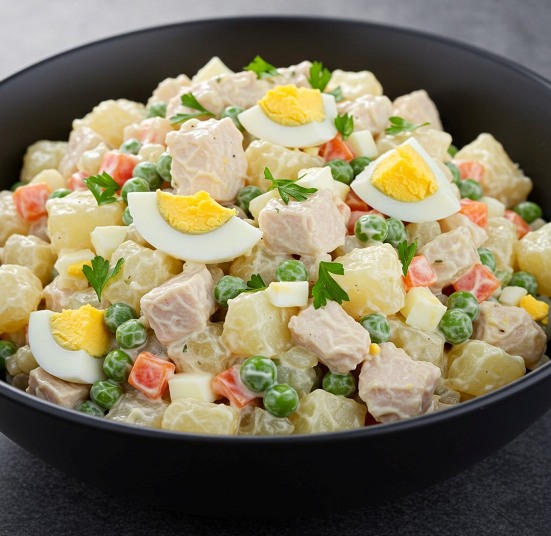 Ensalada de pollo cremosa y fácil de preparar