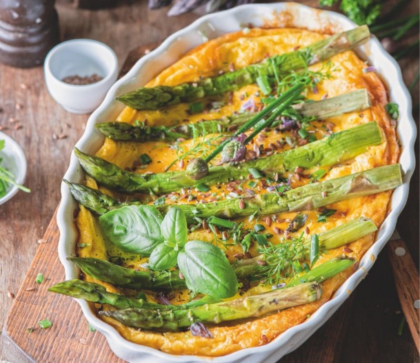 Frittata con verduras de primavera