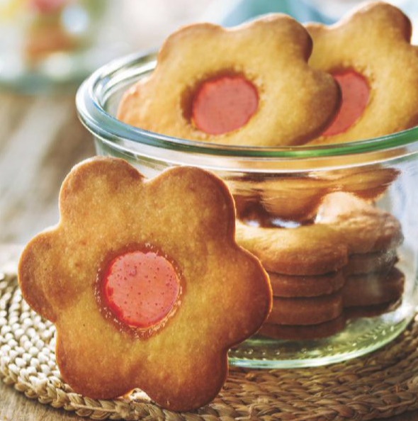 Galletas vidriera con caramelo