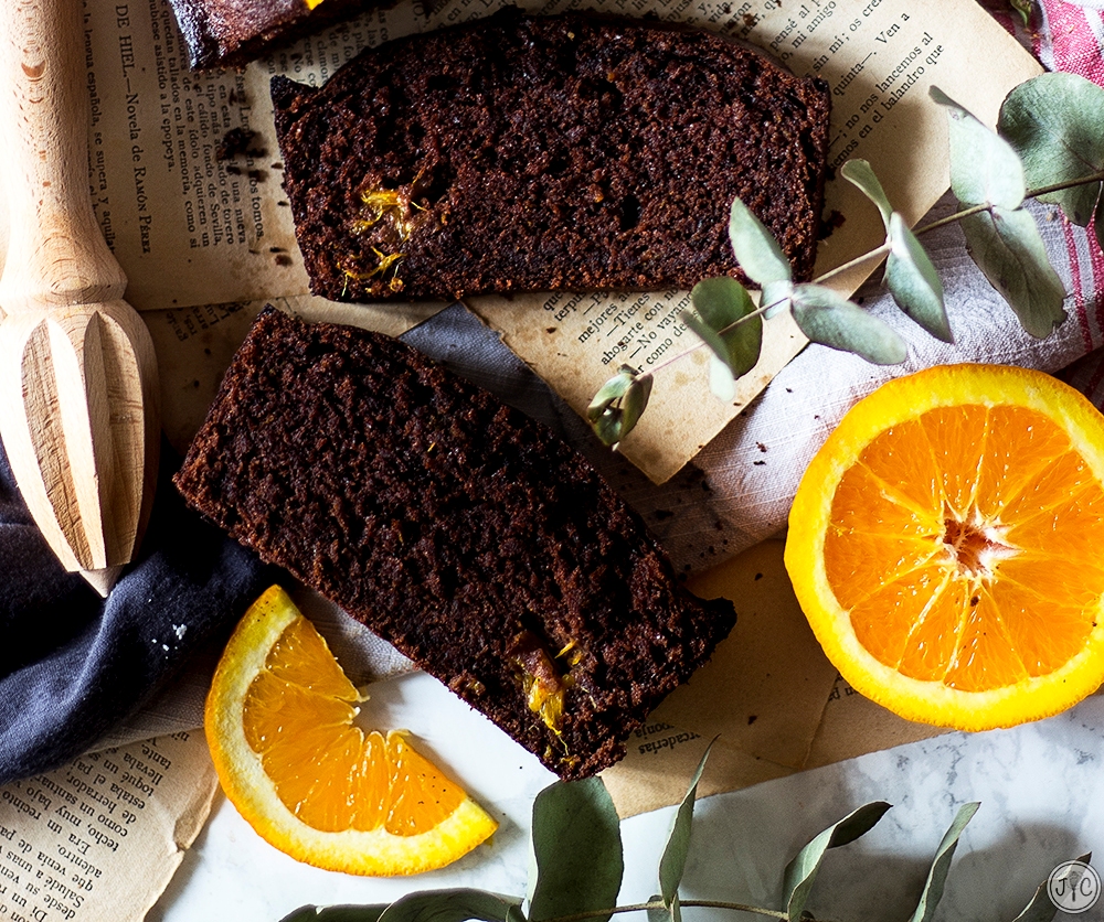 Keke de naranja y chocolate