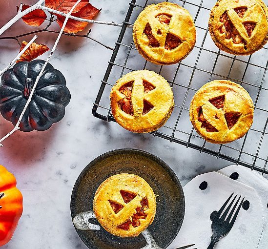 Mini Pies de Calabaza y Feta de Halloween