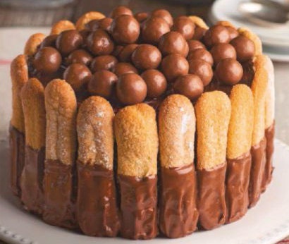 Mousse de chocolate con bizcocho de soletilla