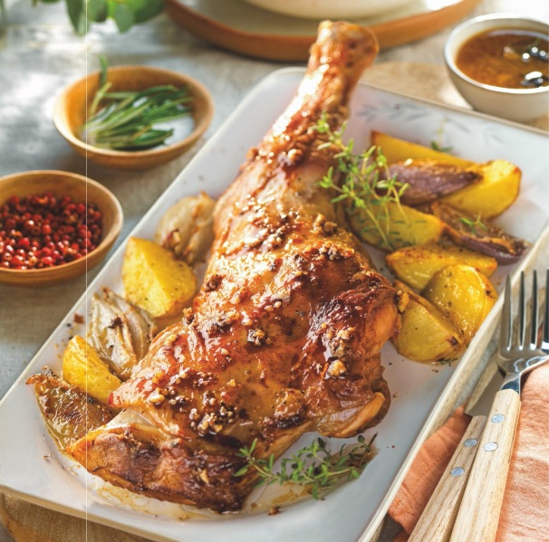 Paletilla de cordero asada a la miel