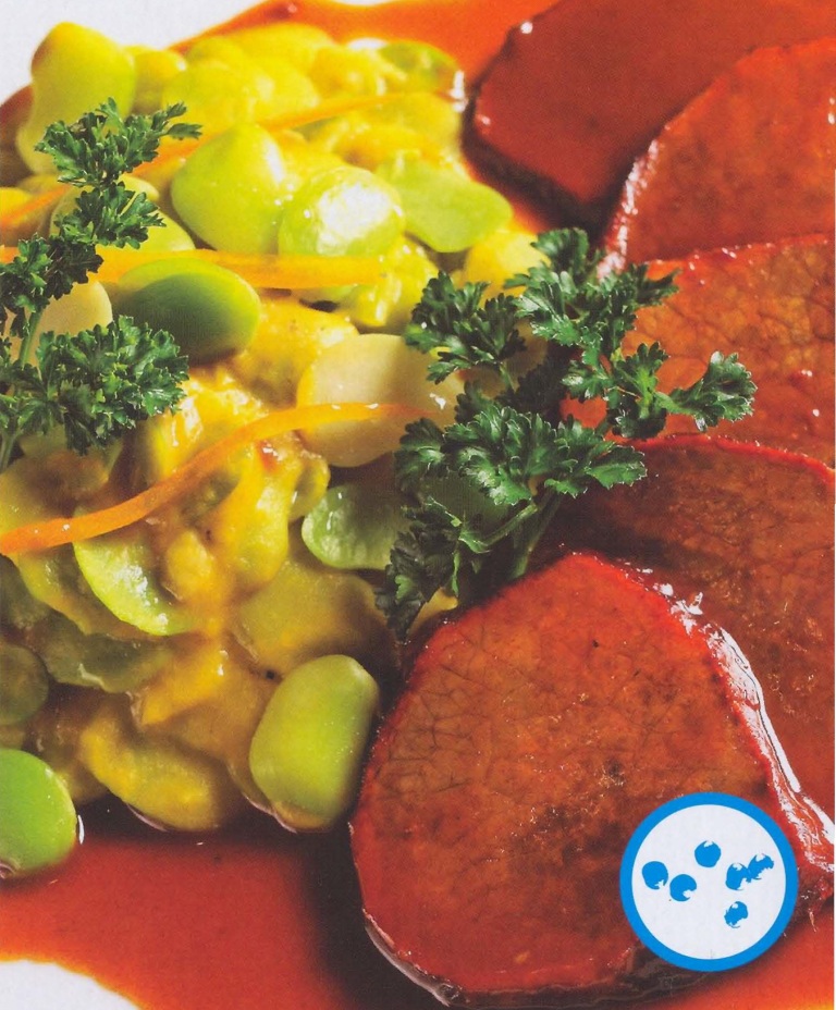 Pallares verdes con asado