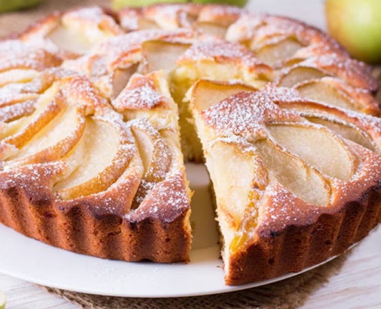 Tarta de Pera Casera y Crujiente