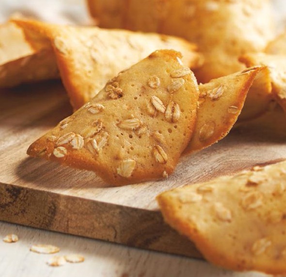 Tejas crujientes de avena al horno